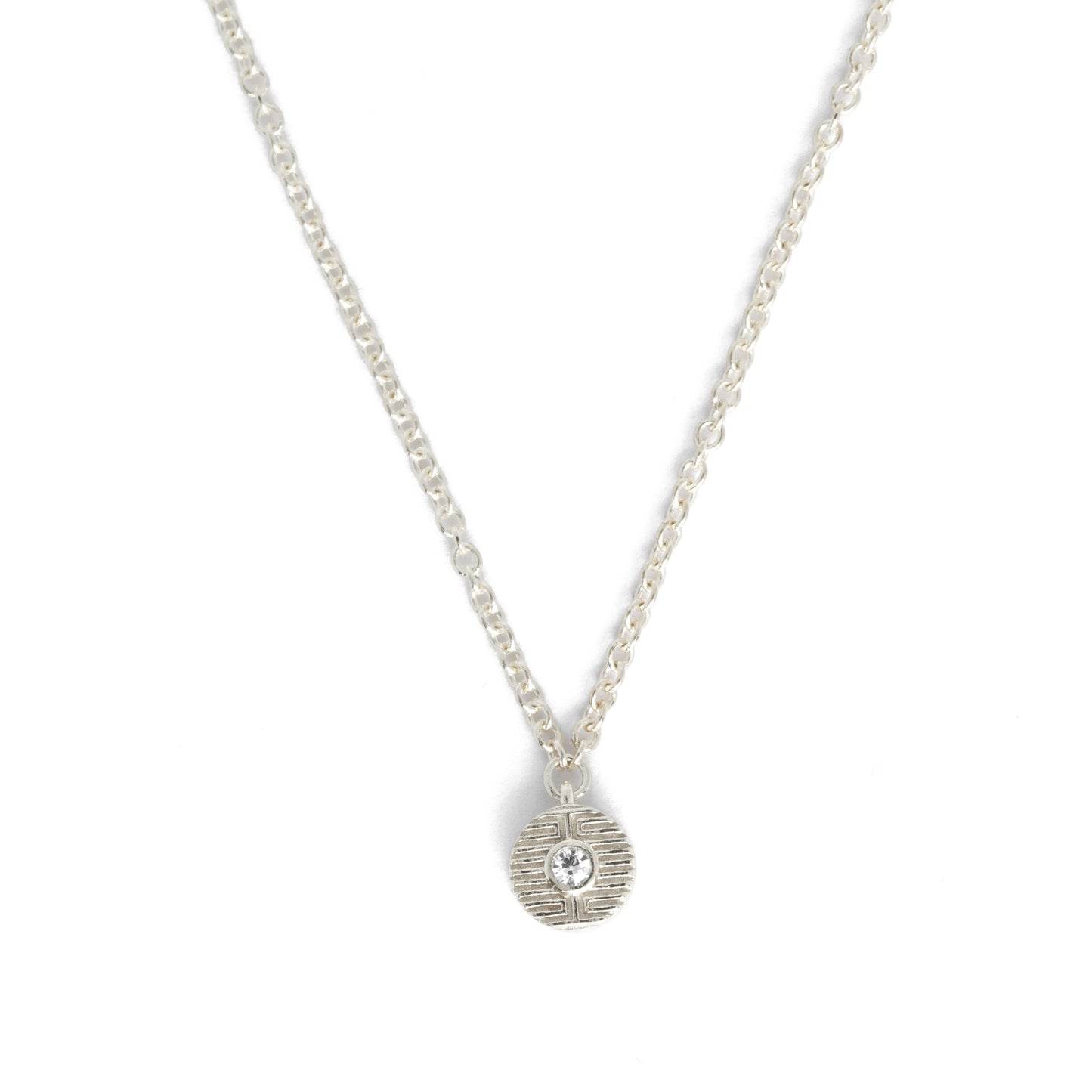 Greek Key Moissanite Necklace