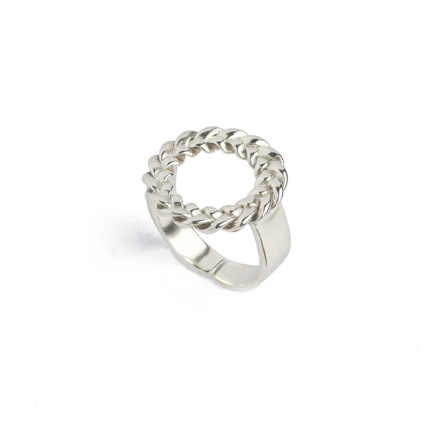 Flat Circle Braid Ring