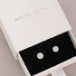 Greek Key Moissanite Stud Earrings