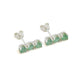 Triple Emerald Vertical Earrings