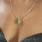 Vertical Triple Emerald Necklace