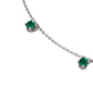 Five Emerald Silver Bracelet