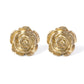 Solid Gold Small Rose Stud Earrings