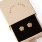 Solid Gold Small Rose Stud Earrings