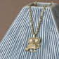 Solid Gold Greek Owl Necklace