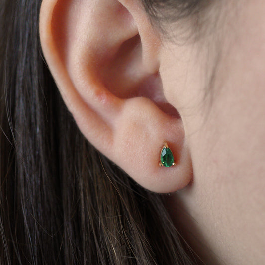 Emerald Teardrop Earrings