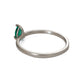 Emerald Teardrop Sterling Silver Ring