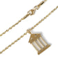 Solid Gold Greek Temple Necklace