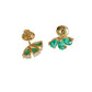 Three Emerald Teardrop Earrings
