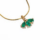 Three Emerald Teardrop Necklace
