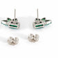 Varia Emerald Earrings 14k White Gold