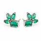 Varia Emerald Earrings 14k White Gold