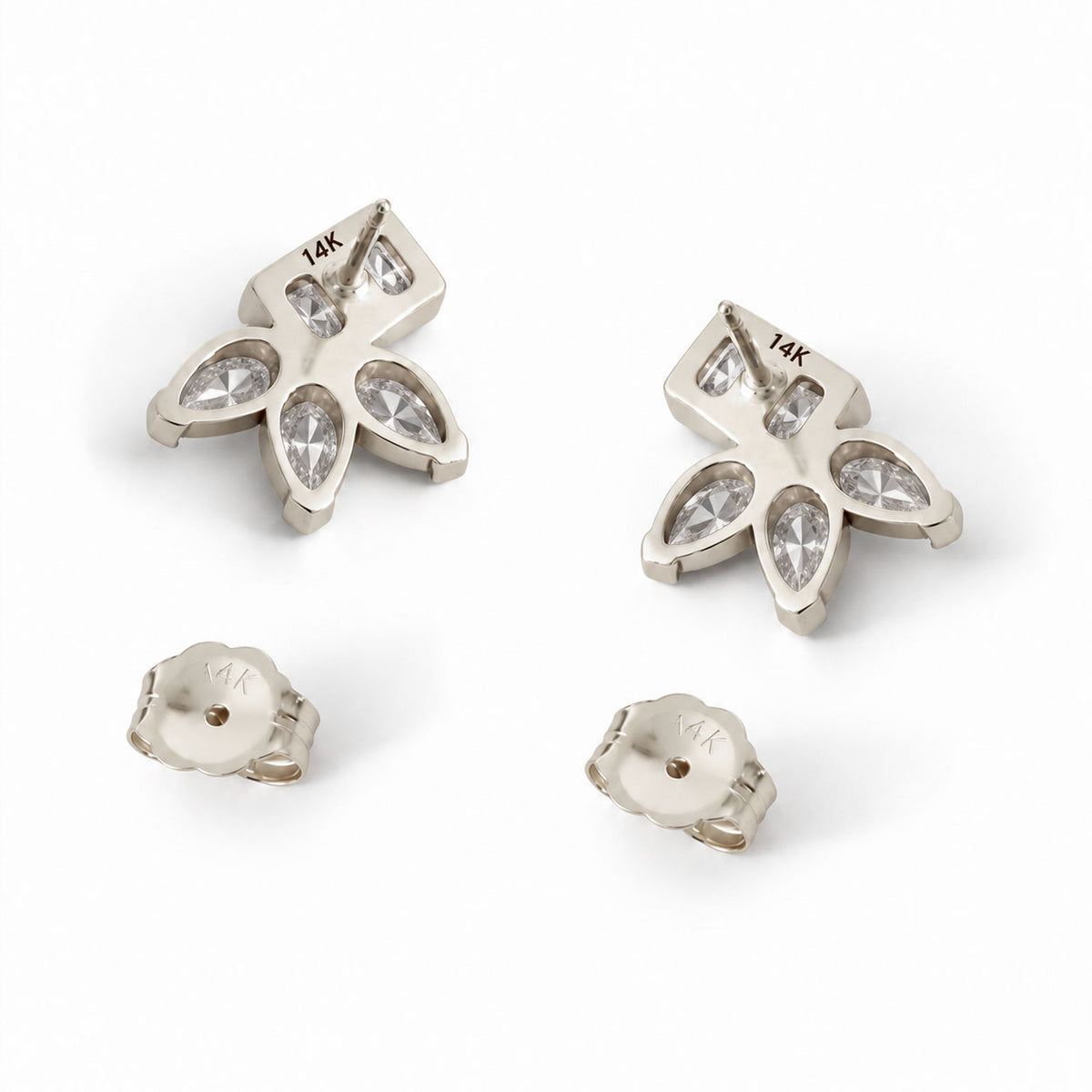 Varia Diamond Earrings 14k White Gold