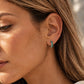 Emerald Huggie Earrings 14k White Gold