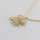 Solid Gold Greek Owl Necklace